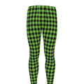 UFO Green Buffalo Plaid Print Men's Leggings