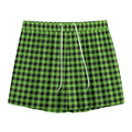 UFO Green Buffalo Plaid Print Mesh Shorts
