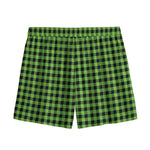 UFO Green Buffalo Plaid Print Mesh Shorts