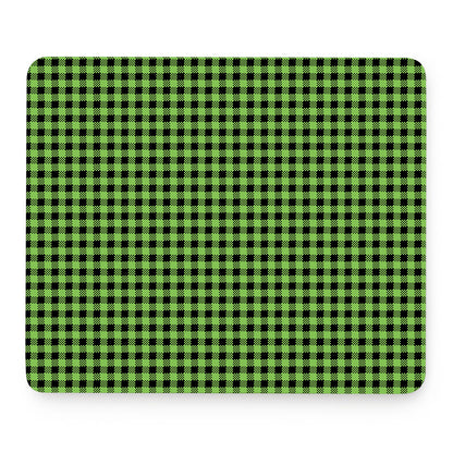 UFO Green Buffalo Plaid Print Mouse Pad
