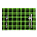 UFO Green Buffalo Plaid Print Placemat