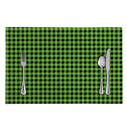 UFO Green Buffalo Plaid Print Placemat
