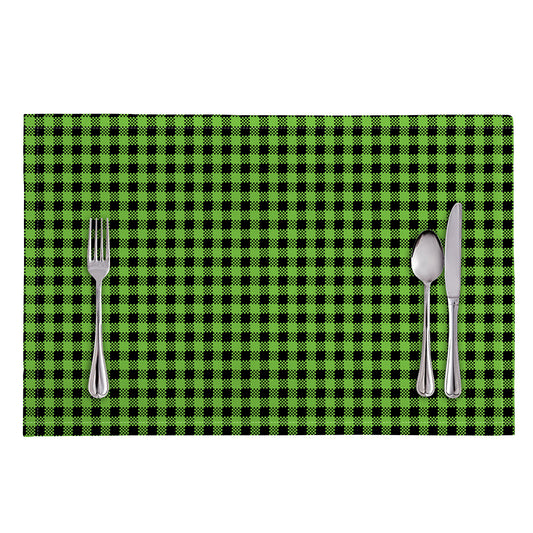 UFO Green Buffalo Plaid Print Placemat
