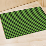 UFO Green Buffalo Plaid Print Polyester Doormat