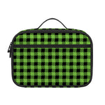 UFO Green Buffalo Plaid Print Portable Lunch Bag