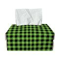 UFO Green Buffalo Plaid Print Rectangle Tissue Box Cover