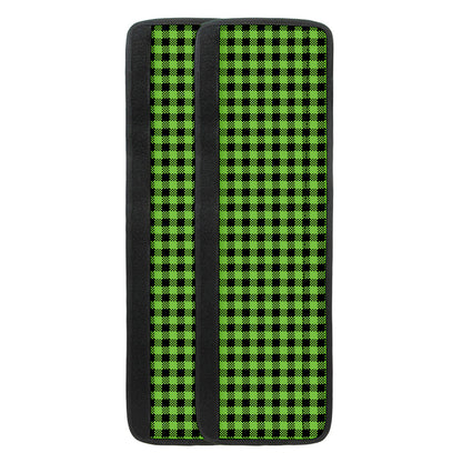 UFO Green Buffalo Plaid Print Refrigerator Handle Covers
