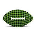 UFO Green Buffalo Plaid Print Rugby Ball