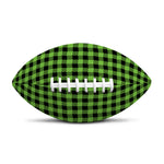 UFO Green Buffalo Plaid Print Rugby Ball