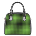 UFO Green Buffalo Plaid Print Shoulder Handbag