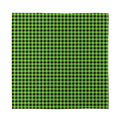 UFO Green Buffalo Plaid Print Silk Bandana