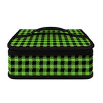 UFO Green Buffalo Plaid Print Small Lunch Bag