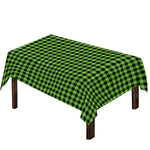 UFO Green Buffalo Plaid Print Tablecloth