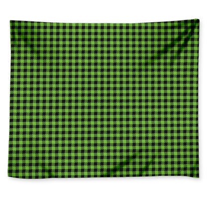 UFO Green Buffalo Plaid Print Tapestry