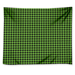 UFO Green Buffalo Plaid Print Tapestry