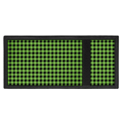 UFO Green Buffalo Plaid Print Trifold Wallet