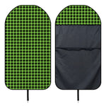 UFO Green Buffalo Plaid Print Waterproof Car Seat Cover