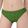 UFO Green Buffalo Plaid Print Women's Panties