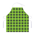 UFO Green Tartan Pattern Print Adjustable Apron