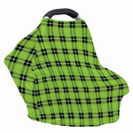 UFO Green Tartan Pattern Print Baby Seat Cover