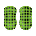 UFO Green Tartan Pattern Print Bar Stool Covers