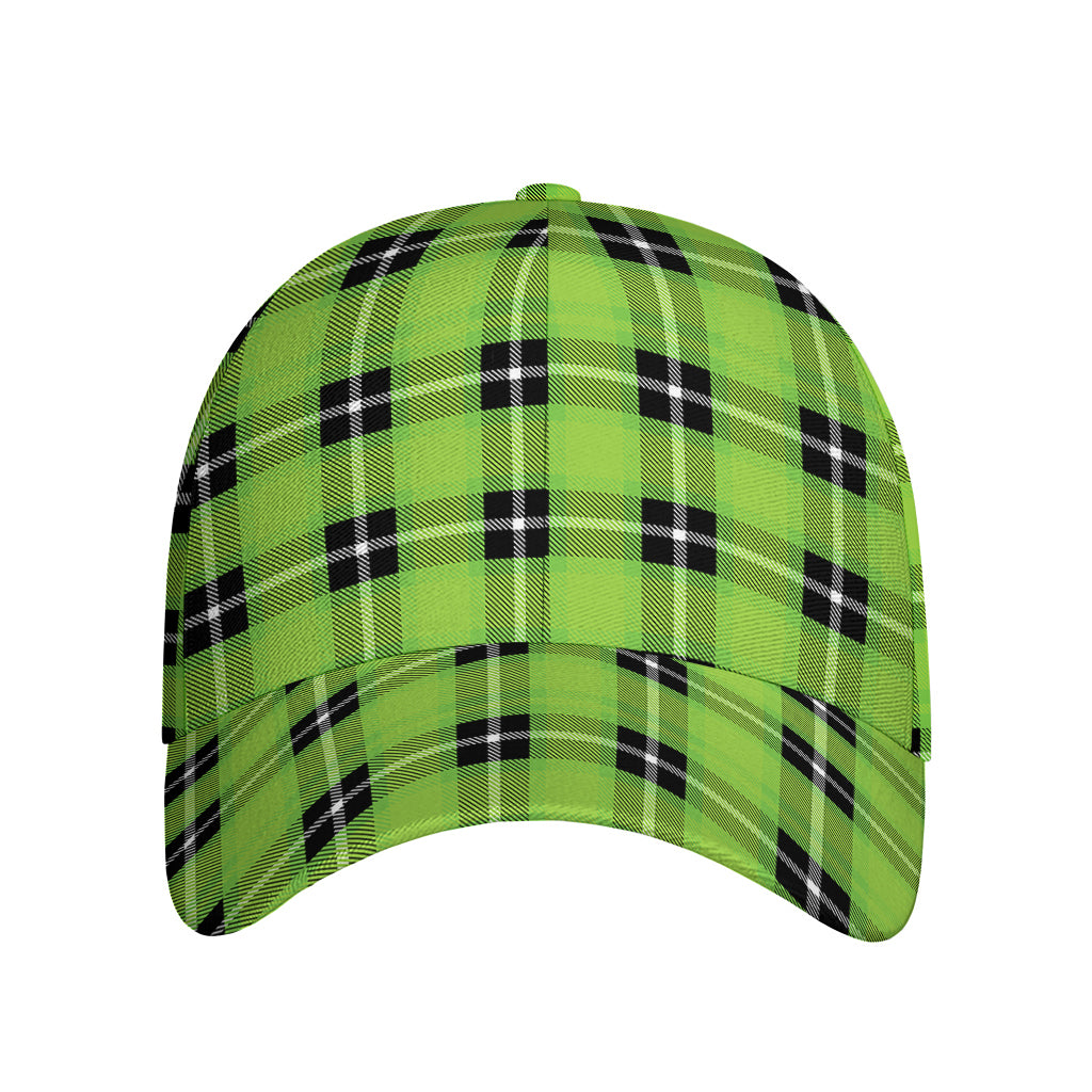 UFO Green Tartan Pattern Print Baseball Cap