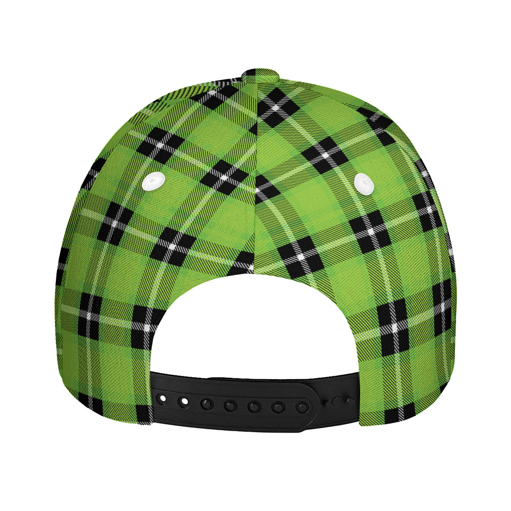 UFO Green Tartan Pattern Print Baseball Cap