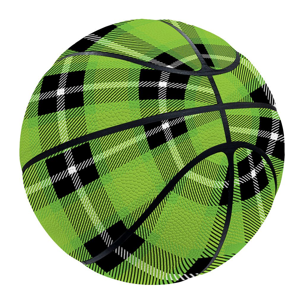 UFO Green Tartan Pattern Print Basketball