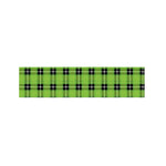 UFO Green Tartan Pattern Print Bed Runner