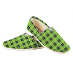 UFO Green Tartan Pattern Print Casual Shoes