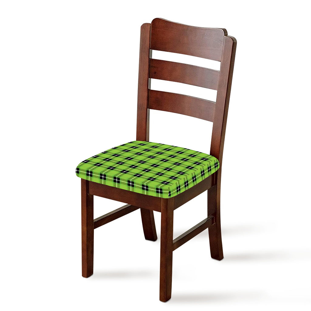 UFO Green Tartan Pattern Print Chair Cushion Cover