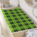 UFO Green Tartan Pattern Print Changing Pad Cover