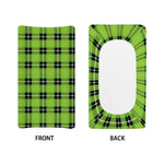 UFO Green Tartan Pattern Print Changing Pad Cover