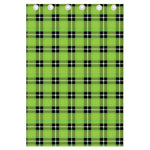 UFO Green Tartan Pattern Print Curtain