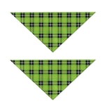 UFO Green Tartan Pattern Print Dog Bandana