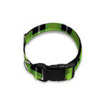 UFO Green Tartan Pattern Print Dog Collar
