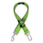 UFO Green Tartan Pattern Print Dog Seat Belt