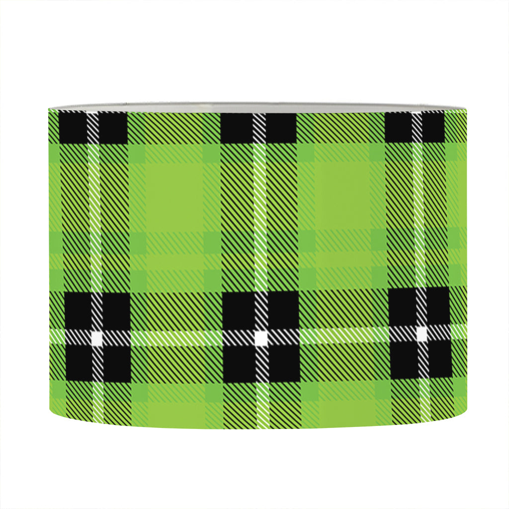 UFO Green Tartan Pattern Print Drum Lamp Shade