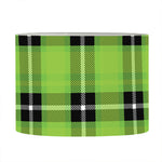 UFO Green Tartan Pattern Print Drum Lamp Shade
