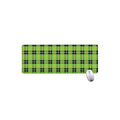 UFO Green Tartan Pattern Print Extended Mouse Pad