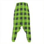 UFO Green Tartan Pattern Print Hammer Pants