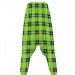 UFO Green Tartan Pattern Print Hammer Pants