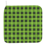 UFO Green Tartan Pattern Print Hand Towel