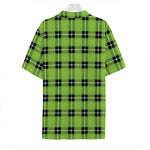 UFO Green Tartan Pattern Print Hawaiian Shirt