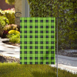 UFO Green Tartan Pattern Print House Flag