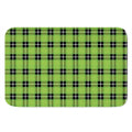 UFO Green Tartan Pattern Print Indoor Door Mat