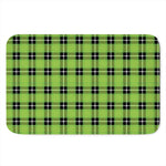 UFO Green Tartan Pattern Print Indoor Door Mat