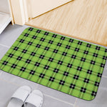 UFO Green Tartan Pattern Print Indoor Door Mat