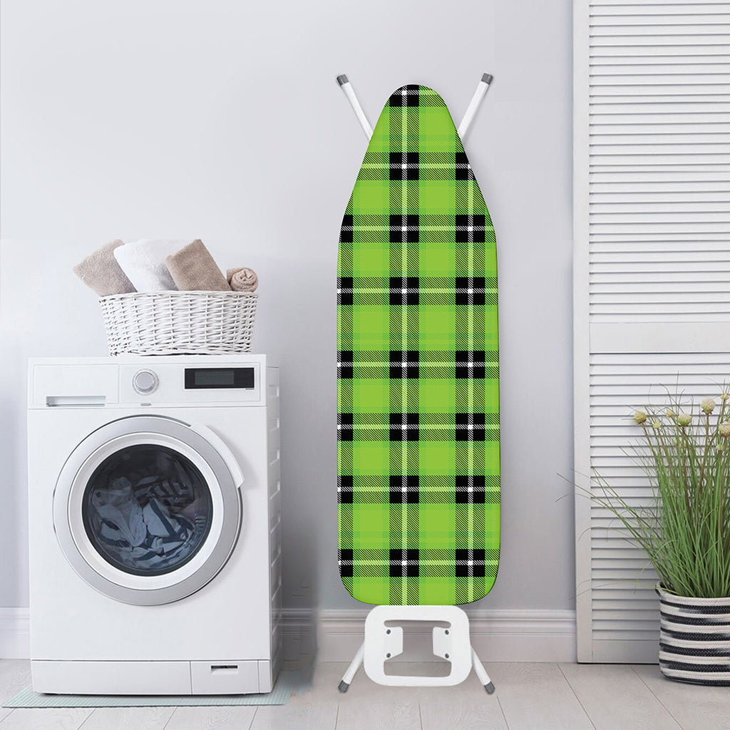 UFO Green Tartan Pattern Print Ironing Board Cover