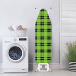 UFO Green Tartan Pattern Print Ironing Board Cover